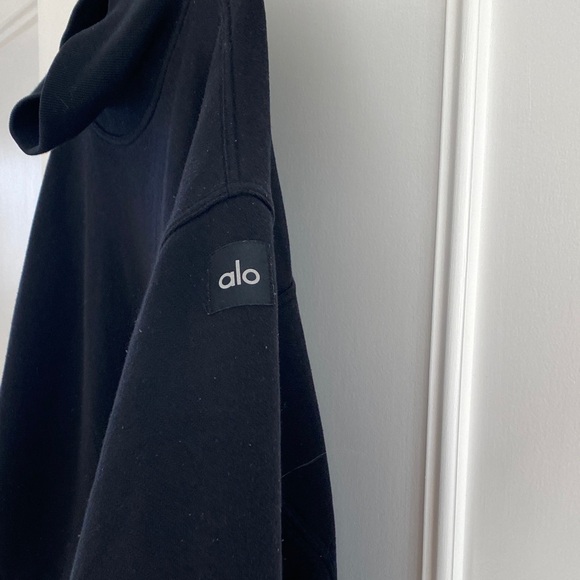 ALO Yoga Black Mock Neck Sweatshirt - Picture 3 of 6